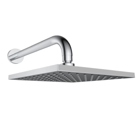 REGADERA CUADRADA 2262B CON BRAZO Y CHAPETON 20CM URREA