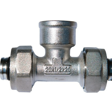 TEE PEX GAS ROSCA CENTRAL INTERNA 3/8X3/8X1/2  COFLEX
